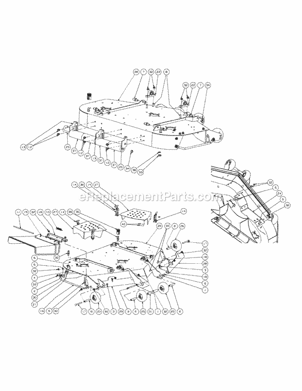 Fabricated Cutter Deck 48 (2009) Diagram and Parts List for M48-KH 53AH8CT2050 Cub Cadet Sprayer